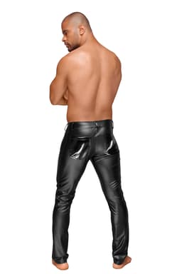 Noir Handmade Herrenhose in schwarz, Ansicht von der Seite – Dessous von Noir Handmade aus 80 % Polyamid
