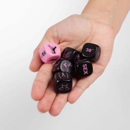 Secretplay Würfelset, rosa Kamasutra-Positionswürfel im Detail