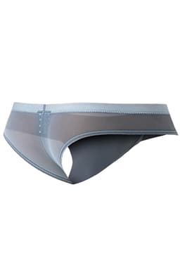 Cut4Men Hybrid Cheeky Brief Netz Boxershorts in Grau, am Körper getragen zur Veranschaulichung der Passform