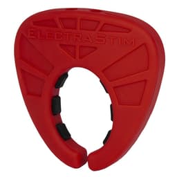 ElectraStim Silicone Fusion Viper Elektro-Penisring in Rot und Schwarz, Gesamtansicht
