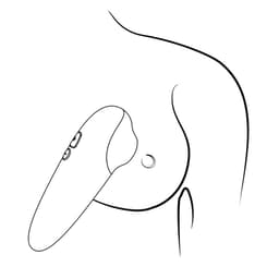 ROMP Shine X Stabvibrator in Rosa, Verpackung mit Produktabbildung und Markenlogo