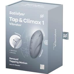 Satisfyer Tap & Climax 1 in der Hand gehalten, Größenverhältnis