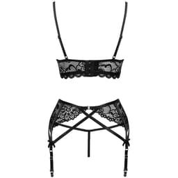Livco Corsetti Moridam Set aus Spitze, Detailaufnahme des Spitzenmusters