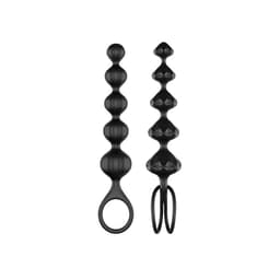 Satisfyer Love Beads Analkugelketten gebogen, Flexibilität des Silikons sichtbar