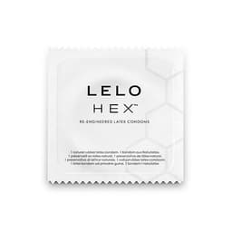 Lelo Hex Kondom, Detail der 350 miteinander verbundenen Sechsecke im Makro
