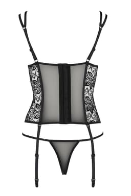 Passion Corsage von der Seite, Tüllstruktur im Detail – Passion Devil Collection
