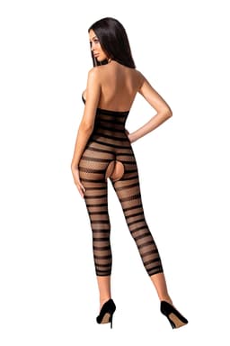 Passion BS081 Bodystocking in Rot, Nahaufnahme der Verarbeitung an den Nähten