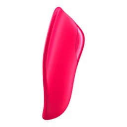 Verpackung des Satisfyer High Fly Fingervibrators in typischer Produktfoto-Perspektive