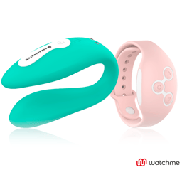 Wearwatch WatchMe Vibro-Ei Meerwasser/Rosa, Seitenansicht mit Silikonoberfläche im Detail