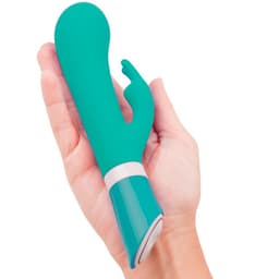 B Swish Rabbit-Vibrator mit Maßangabe, 19 cm Gesamtlänge im Vergleich