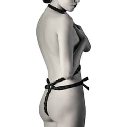 Coquette Chic Desire Harness-Set in Schwarz mit Nippelabdeckungen, Nippelabdeckungen in der Detailaufnahme
