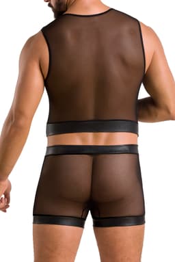 Passion William Herren-Dessous-Set von hinten getragen, Produktfoto auf weißem Hintergrund