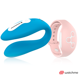 Wearwatch WatchMe Vibro-Ei Indigo/Pink, Seitenansicht mit Silikonoberfläche im Detail