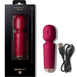 Rocks-Off Mini Wand Mini-Stabvibrator, Präzisionsspitze am Kopf in der Nahaufnahme