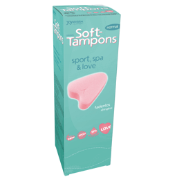 JoyDivision Soft-Tampons, Verpackungsdeckel geöffnet mit Blick auf den Inhalt