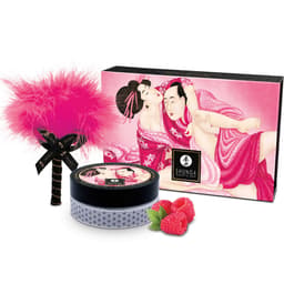Shunga Massagepulver-Set Himbeere, Gesamtansicht der Verpackung