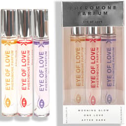 Eye of Love Parfum-Set mit drei Pheromon-Parfums à 10 ml in der Gesamtansicht