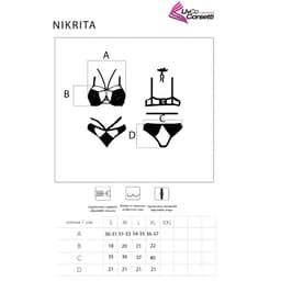 Livco Corsetti Nikrita Set von hinten, durchgehender Zierbesatz am Rücken