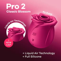 Satisfyer Air Pulse Pro 2 Classic Blossom, Nahaufnahme der Materialoberfläche