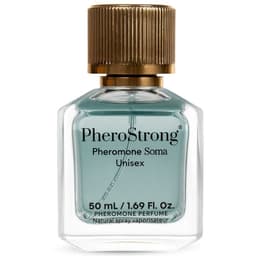 PheroStrong Soma Unisex-Pheromonparfum von der Seite mit Zerstäuber im Detail