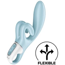 Satisfyer Touch Me von der Seite, gebogene Arme im Detail, Produktfoto vor neutralem Hintergrund