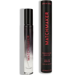Eye of Love Matchmaker Black Diamond Pheromon-Parfum für Männer, beide Flaschengrößen nebeneinander