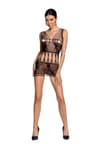 Passion Woman BS090 – Minikleid aus Netz mit Spitze
