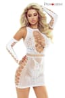 Provocative PR1530 – Netzkleid und Armstulpen, Weiß