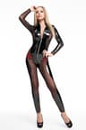 7Heaven Catsuit aus Netz und Lack