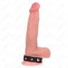 Kink – Leder-Penisring mit rotem Futter und Druckknöpfen