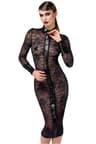 Noir Handmade F376 Noirelle Spitzenkleid mit Druckknopfleiste