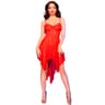 Chilirose Babydoll aus Netztüll – Babydoll mit Spitzenbesatz