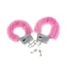 Diablo Picante – Pleasure Furry-Handschellen mit Plüschfutter in Rosa