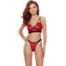 Passion Porigelia – Bikini-Set in Rot und Schwarz