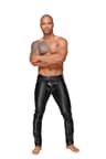 Noir Handmade – Herrenhose, aus Powerwetlook mit Lack-Zierfalten