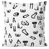 Diverty Sex Diablo Picante – Dekokissen mit Penis-Print, 30 x 30 cm, Weiß