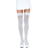 Leg Avenue – Overknee-Strümpfe aus Nylon mit Schleife in Weiß