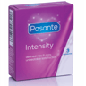 Pasante Ribs & Dots Intensity – konische Kondome mit Rippen und Punkten