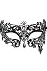 Be Lily – Venezianische Maske aus Metall mit Strasssteinen, schwarz (schwarz 3)