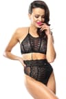 Demoniq Mireille – Dessous-Set, aus Spitze, ouvert