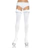 Leg Avenue Strumpfhose Weiß – blickdicht, mit Rüschen und Schleife