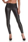 Demoniq Black Rose Giulia – schwarze Leggings im Wetlook