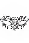 Be Lily – Venezianische Maske aus Metall mit Strasssteinen, schwarz (schwarz 11)