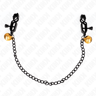 Kink – Nippelklemmen mit flacher Kette und Glöckchen, 30 cm