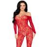 Leg Avenue – Bodystocking aus floraler Spitze, Einheitsgröße