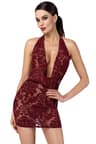 Noir Handmade Kink Royal – Minikleid mit Wasserfallausschnitt