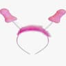Diablo Picante – Glitzer-Antennen-Stirnbänder Pink, 6er-Set