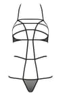 Passion Devil Collection Body – mit elastischen Gummibändern (schwarz)