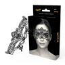 Coquette Chic Desire – breite Augenmaske aus schwarzer Spitze