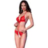 Chilirose Ouvert-Body – transparenter Spitzenbody mit Zierring